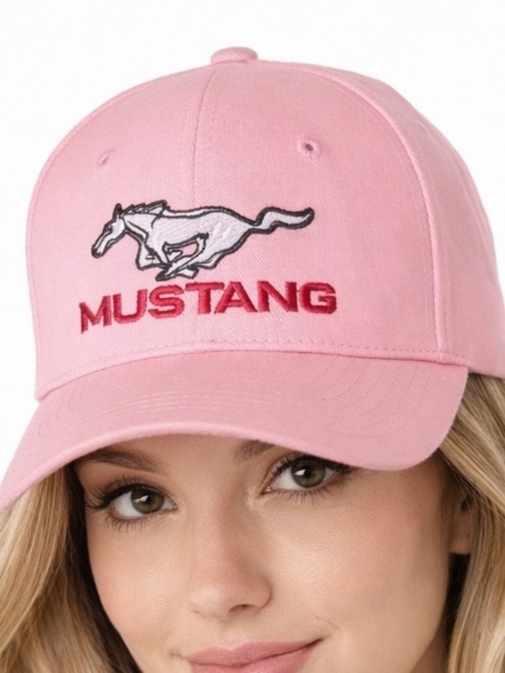 Ford Mustang Pink Pony Flexfit Ball Cap Trucker Hat Unisex